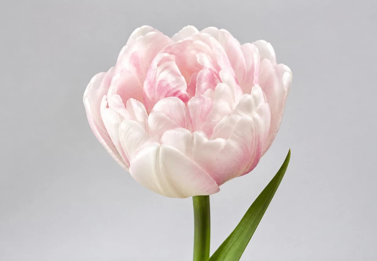 White & Pink Double Tulip